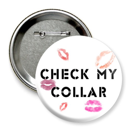 Значок 75мм с принтом Lipstick