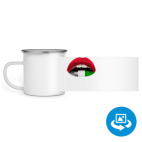 Кружка металлическая белая (круговая запечатка)