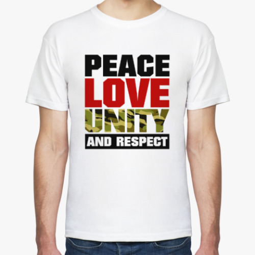 Футболка Peace, Love, Unity and Respect
