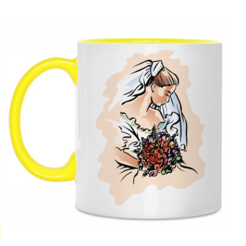 Кружка с принтом Невеста