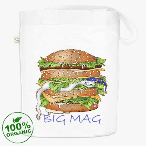 Сумка шоппер с принтом Биг Маг