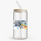 Банка с бамбуковой крышкой