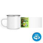 Кружка металлическая белая (круговая запечатка)