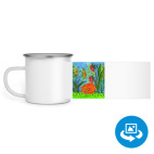 Кружка металлическая белая (круговая запечатка)