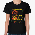 Классическая женская футболка Кот Шрёдингера