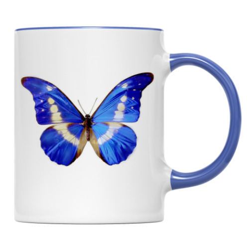 Кружка с принтом  бабочка