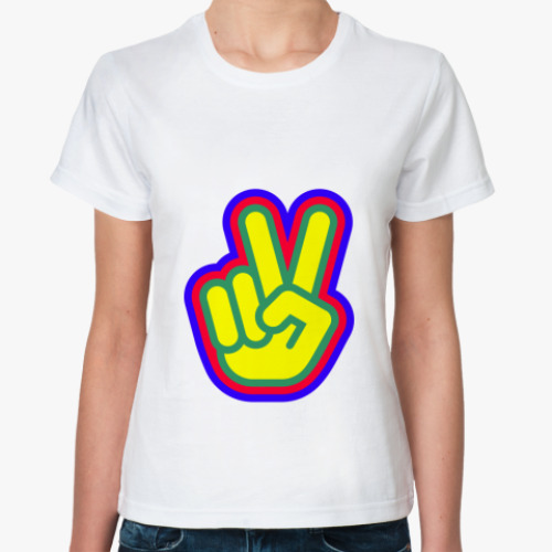 Классическая футболка с принтом We Shall Overcome