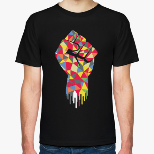 Футболка с принтом Кулак (Революция)