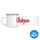 Кружка металлическая белая (круговая запечатка)