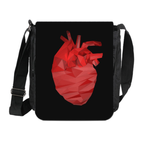 Сумка на плечо (мини-планшет) Сердце 3D