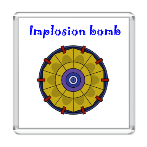 Магнит с принтом  Implosion bomb