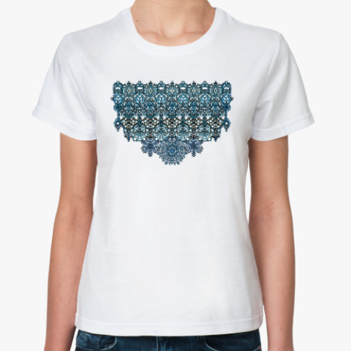 Классическая футболка Ажур,кружево,узор,arabesque,мавританский