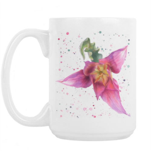 Кружка с принтом Яркий тюльпан