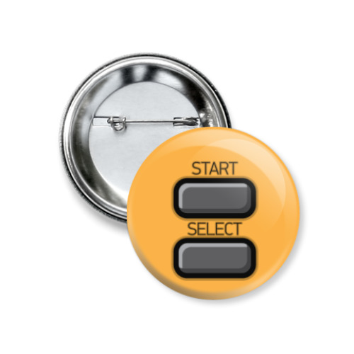 Значок 37мм с принтом 8бит Форева Рулезз!