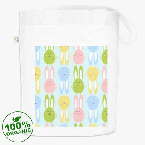 Сумка шоппер с принтом Зайчата