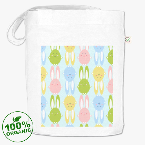 Сумка шоппер с принтом Зайчата