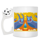 Кружка с футбольным мячиком