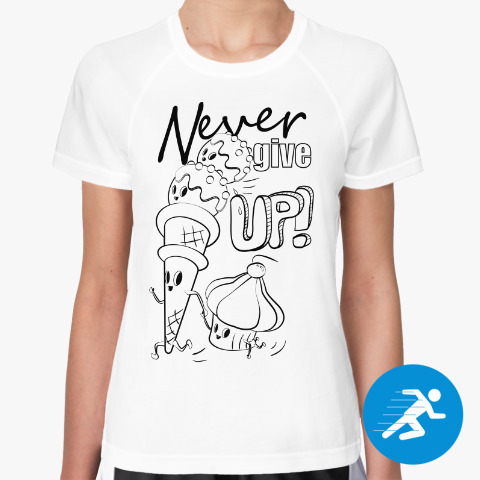 Zhenskaya Sportivnaya Futbolka Nikogda Ne Sdavajsya Raskraska Kupit Na Printdirect Ru 7847124 1059