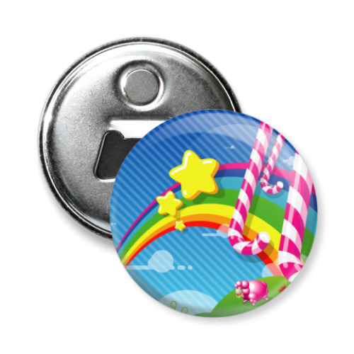 Магнит-открывашка с принтом  ГРАФИКА