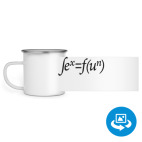 Кружка металлическая белая (круговая запечатка)