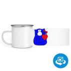 Кружка металлическая белая (круговая запечатка)