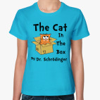 Классическая женская футболка Кот Шрёдингера
