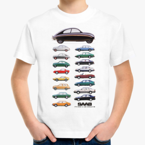 Детская футболка с принтом True Saab