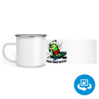 Кружка металлическая белая (круговая запечатка)