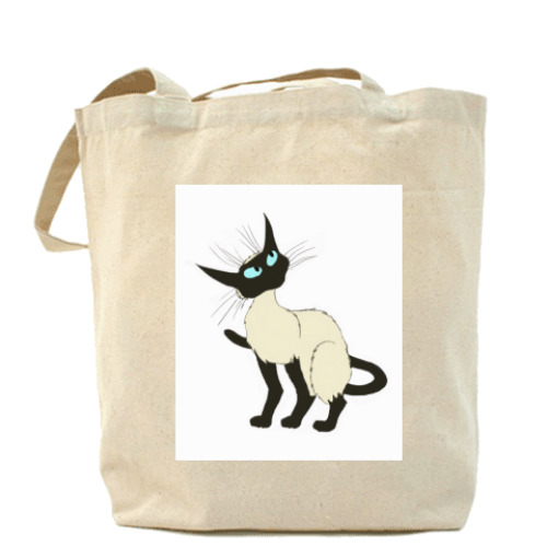 Сумка шоппер с принтом  'Кошкость'