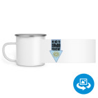 Кружка металлическая белая (круговая запечатка)