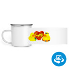 Кружка металлическая белая (круговая запечатка)