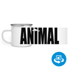 Кружка металлическая белая (круговая запечатка)