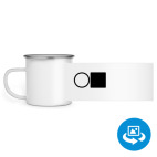 Кружка металлическая белая (круговая запечатка)