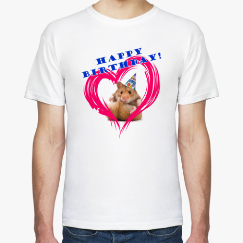 Футболка с принтом Хомяк