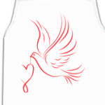 Парный фартук половинка сердца