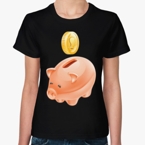 Женская футболка Piggy Bank