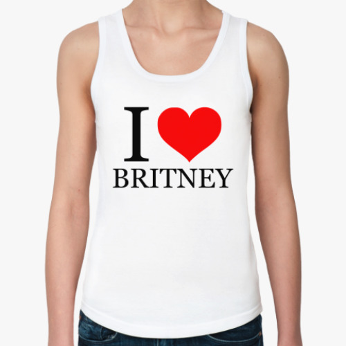 Женская майка с принтом  I love Britney