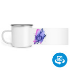 Кружка металлическая белая (круговая запечатка)