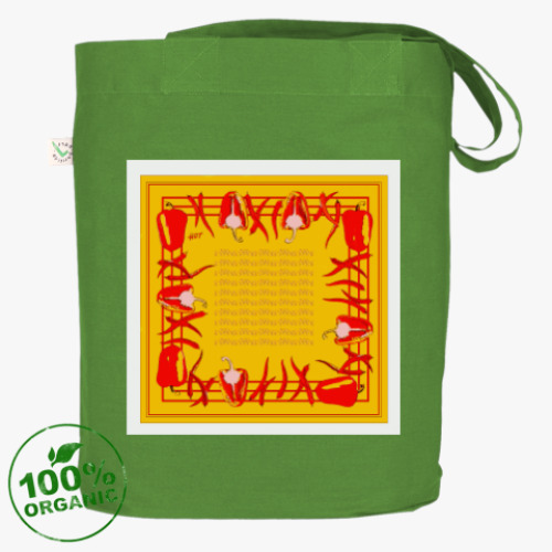 Сумка шоппер с принтом перцы с характером