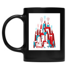 Кружка цветная UV-DTF