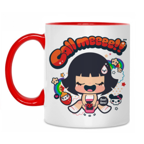 Кружка с принтом Позвони мне!