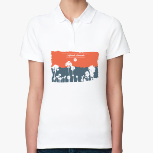 Женская рубашка поло Город в Калифрнии (USA)