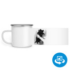 Кружка металлическая белая (круговая запечатка)