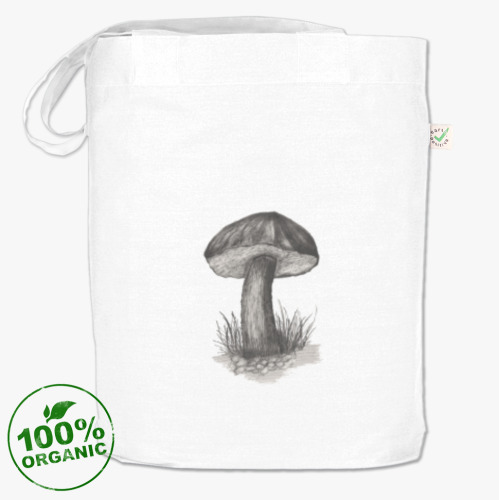 Сумка шоппер с принтом Гриб