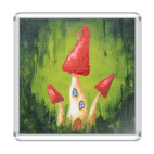 Магнит 6.5 x 6.5 см Грибные домики