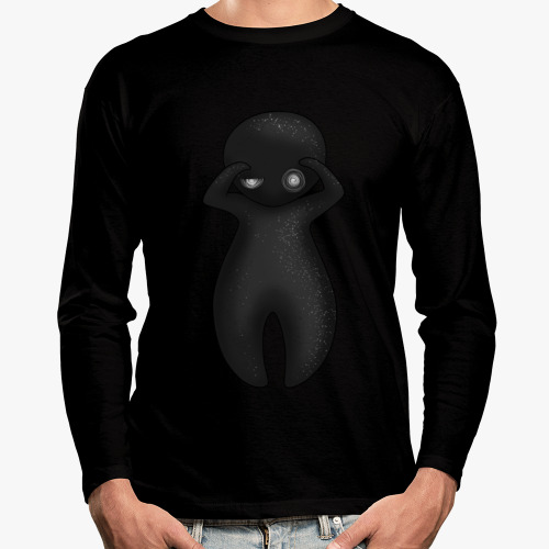 Лонгслив с принтом Что?