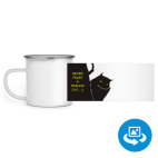 Кружка металлическая белая (круговая запечатка)