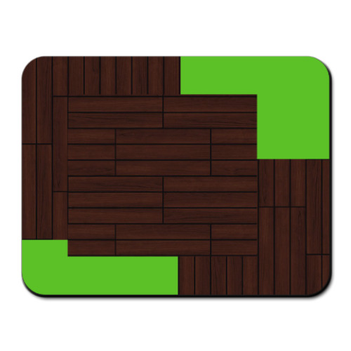 Коврик для мыши принт трава имитация дерева