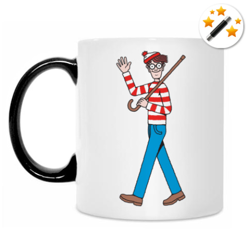 Кружка-хамелеон с принтом Waldo