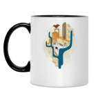 Кружка двухцветная